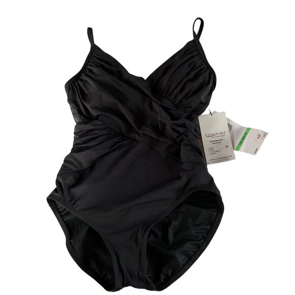 NWT Contours By Coco Reef Black Shapemaker Swimsuit Underwire Support Solutions - Picture 2 of 12